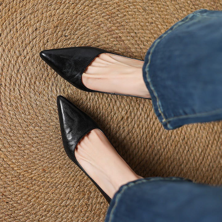 Valena Genuine Leather Heels
