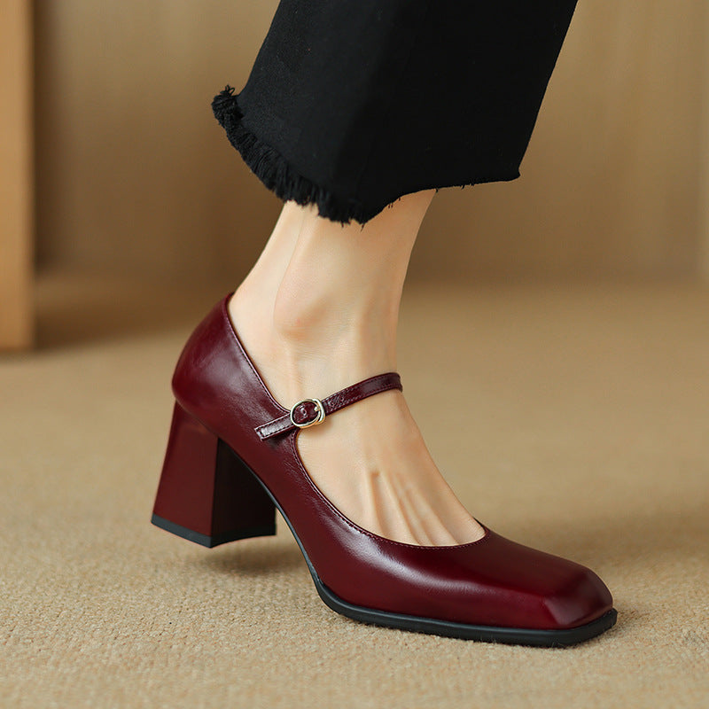 Roselle Genuine Leather Heels