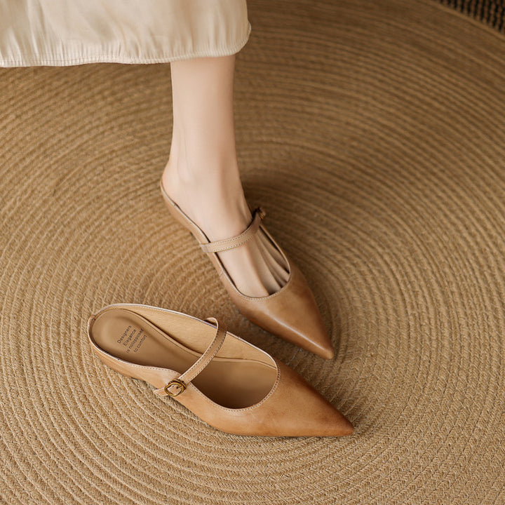 Liora Genuine Leather Mules
