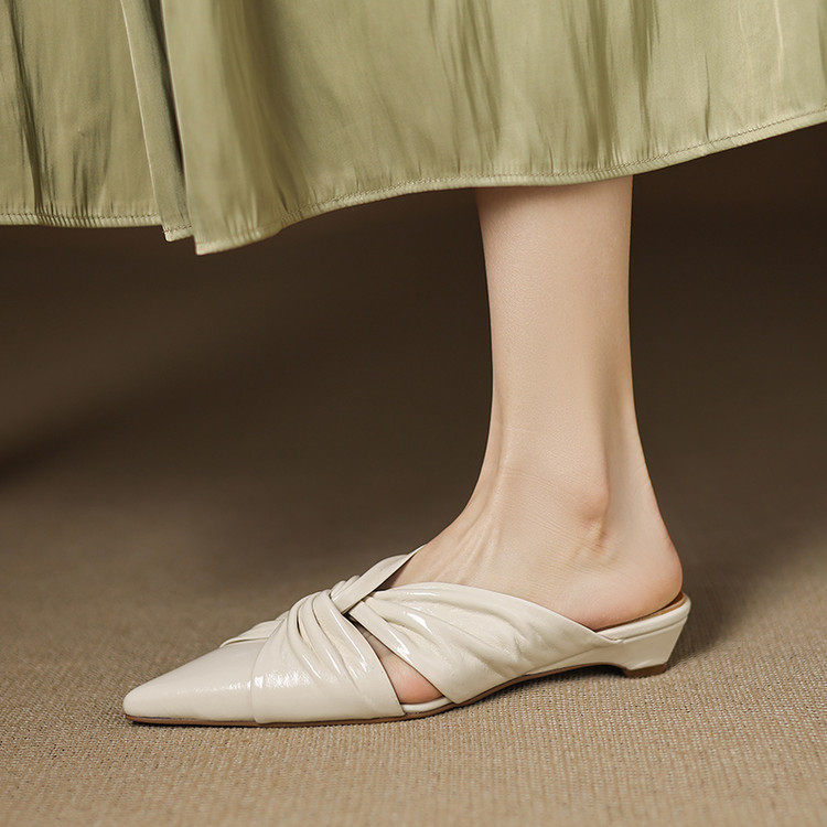 Elvara Genuine Leather Mules