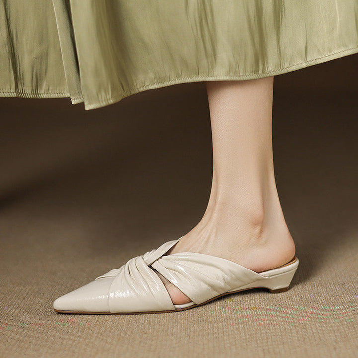 Elvara Genuine Leather Mules