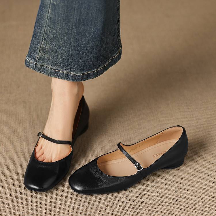 Rose Genuine Leather Flats