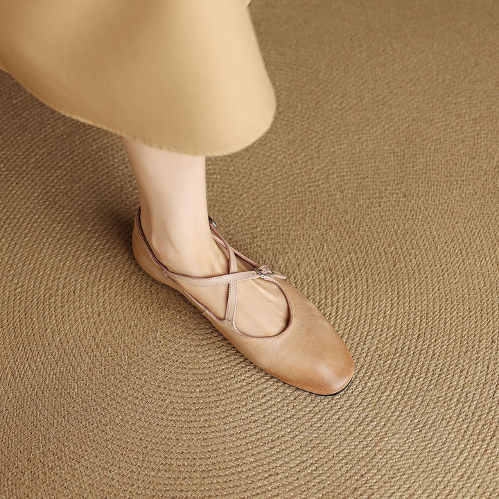 Avelin Genuine Leather Flats