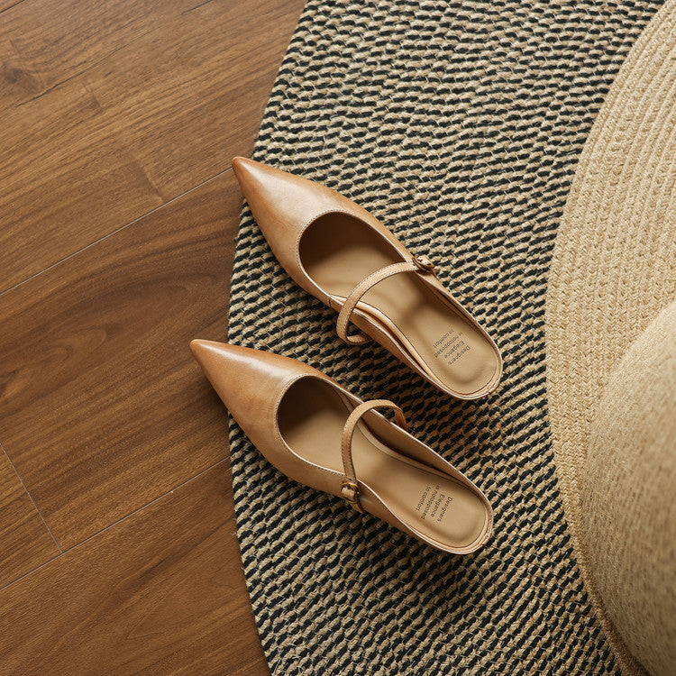 Liora Genuine Leather Mules