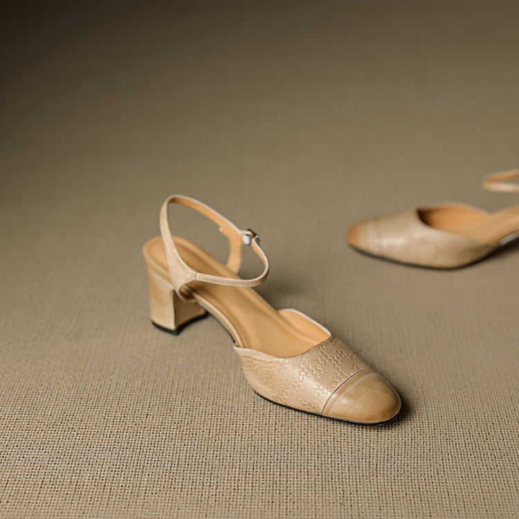 Savira Genuine Leather Heels