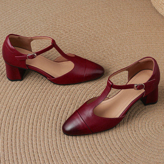 Helene Genuine Leather Heels