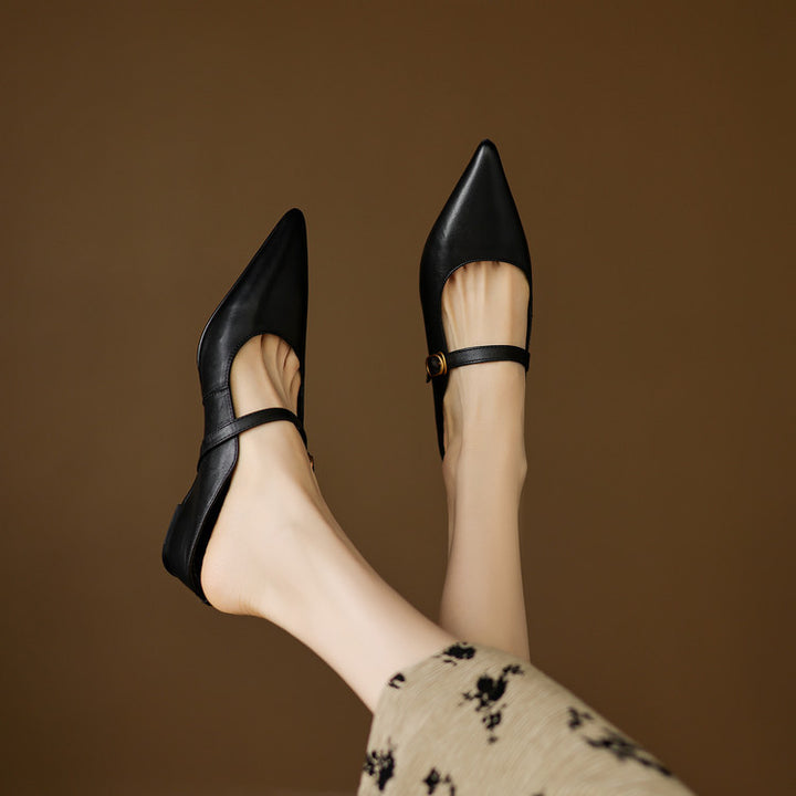 Liora Genuine Leather Mules