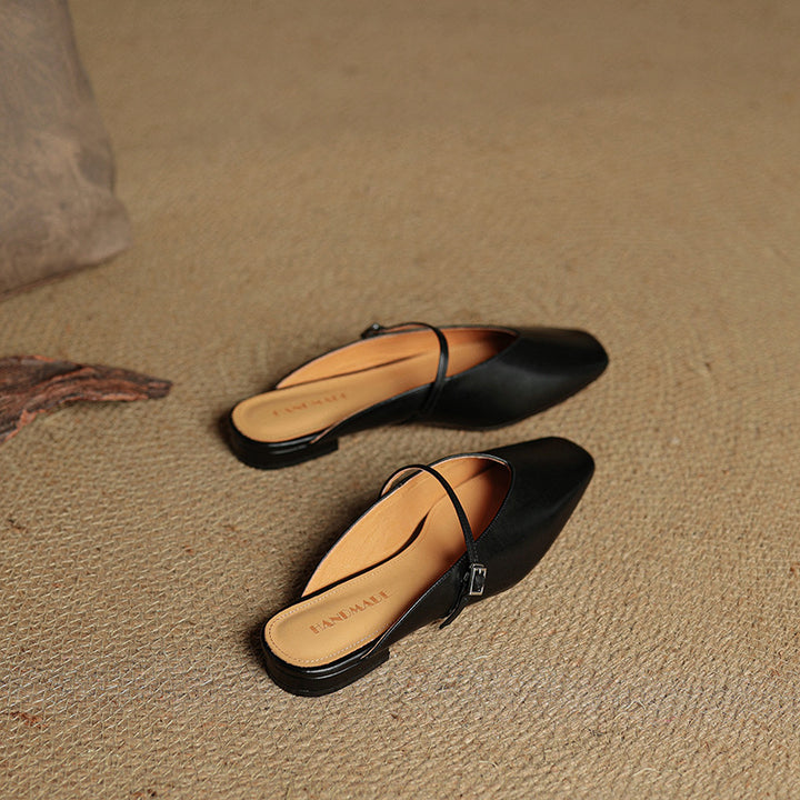 Virela Genuine Leather Mules
