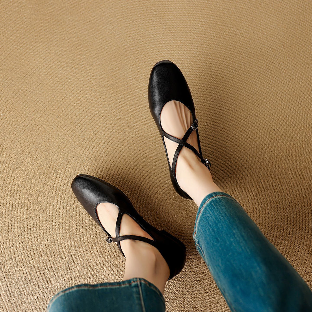 Avelin Genuine Leather Flats