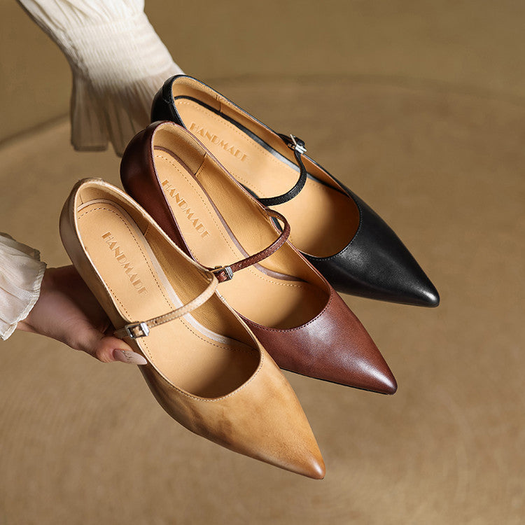 Eva Genuine Leather Heels