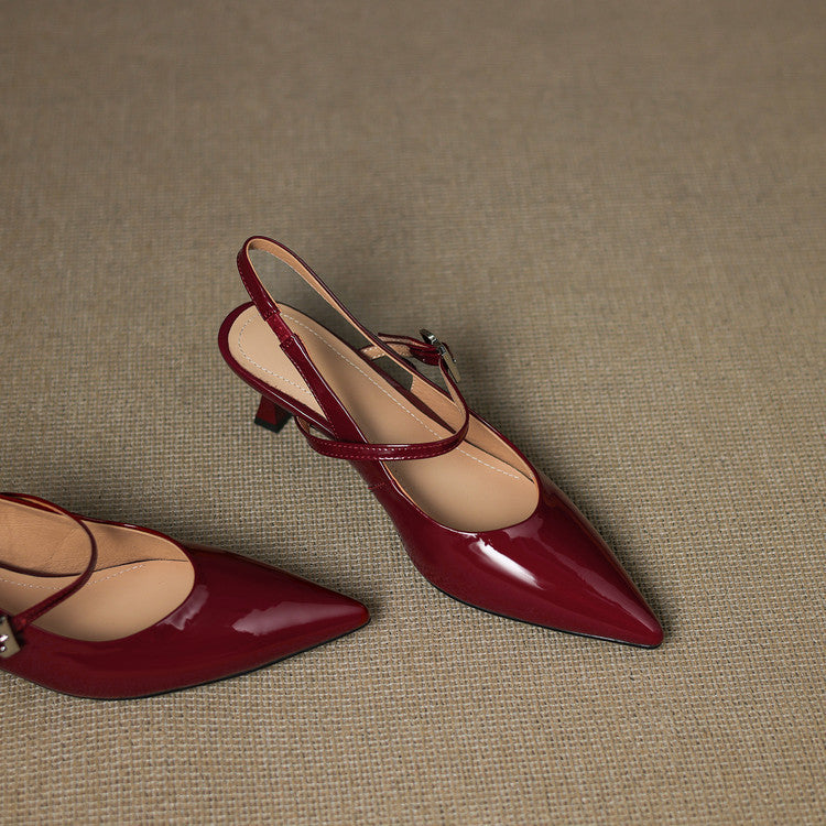 Elle Genuine Leather Heels