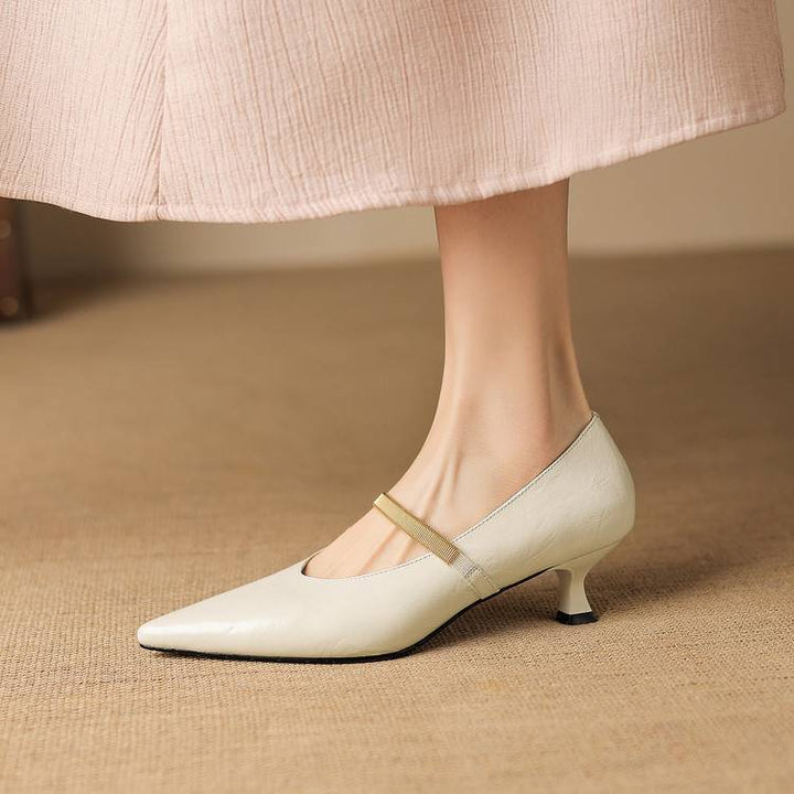 Norah Genuine Leather Heels