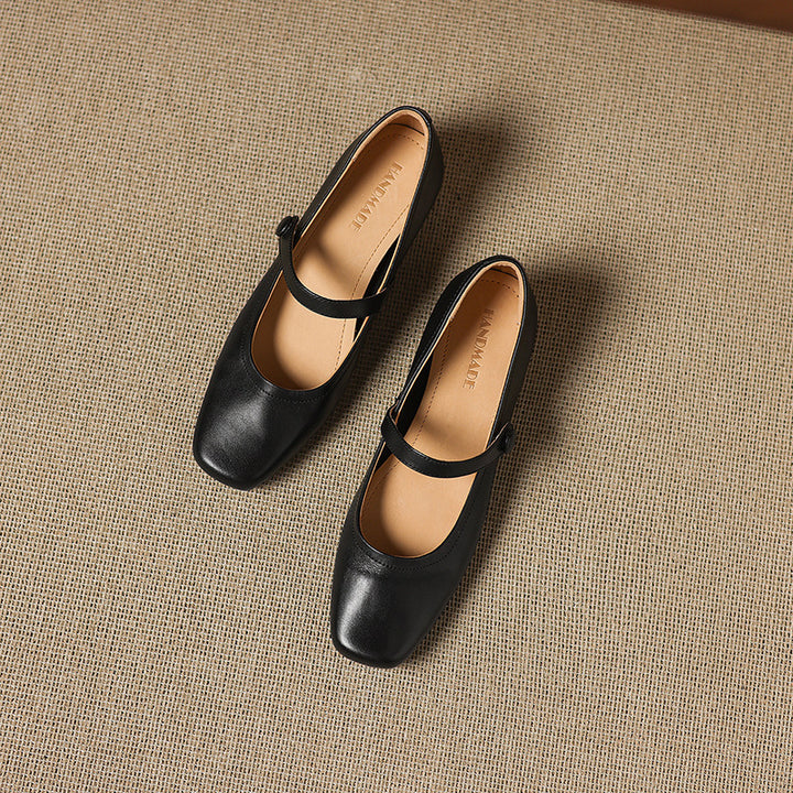 Orelia Genuine Leather Flats