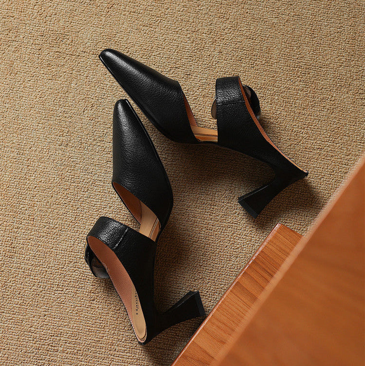 Amaria Genuine Leather Heels