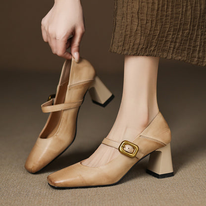 Luna Genuine Leather Heels