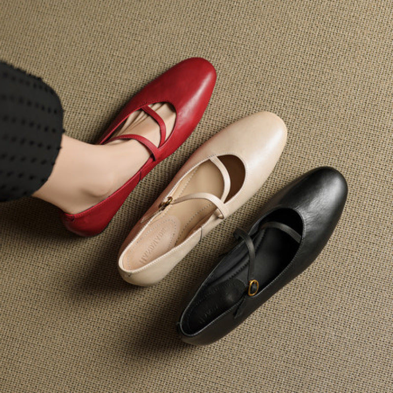 Valla Genuine Leather Flats
