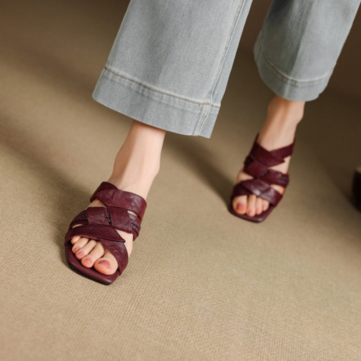 Elanora Genuine Leather Mules
