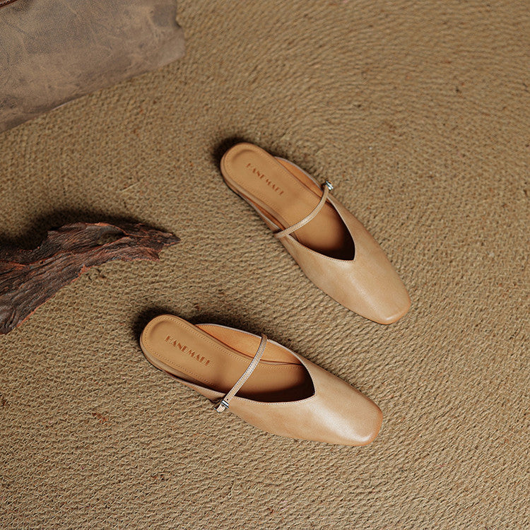 Virela Genuine Leather Mules
