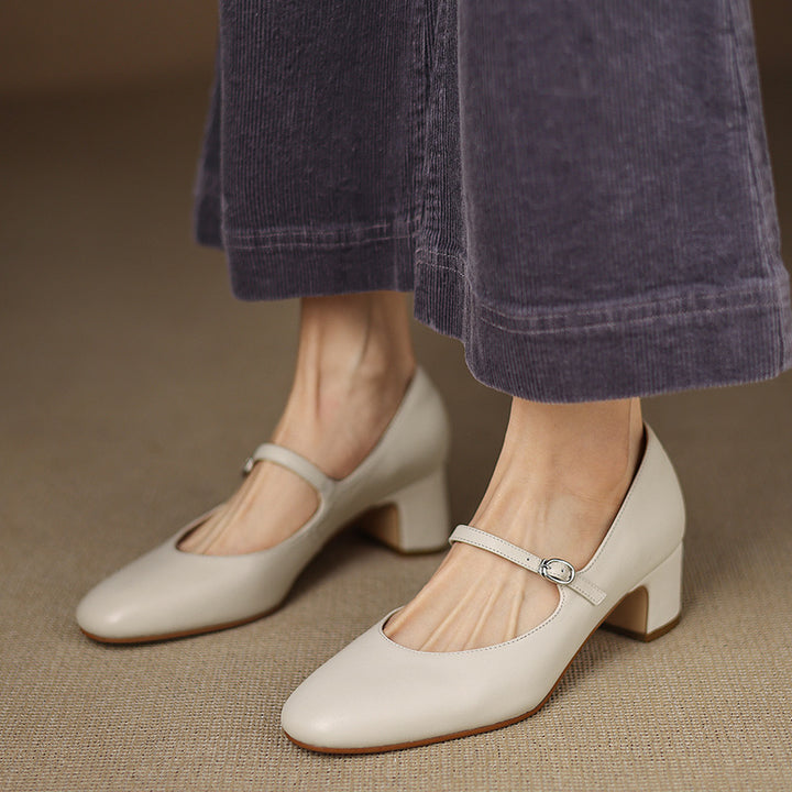 Arelis Genuine Leather Heels