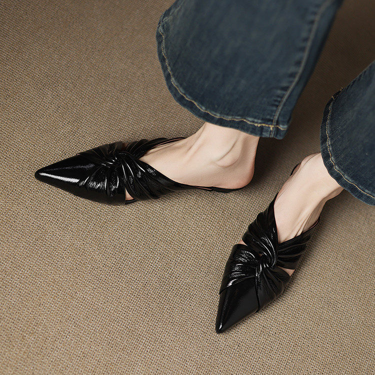 Elvara Genuine Leather Mules