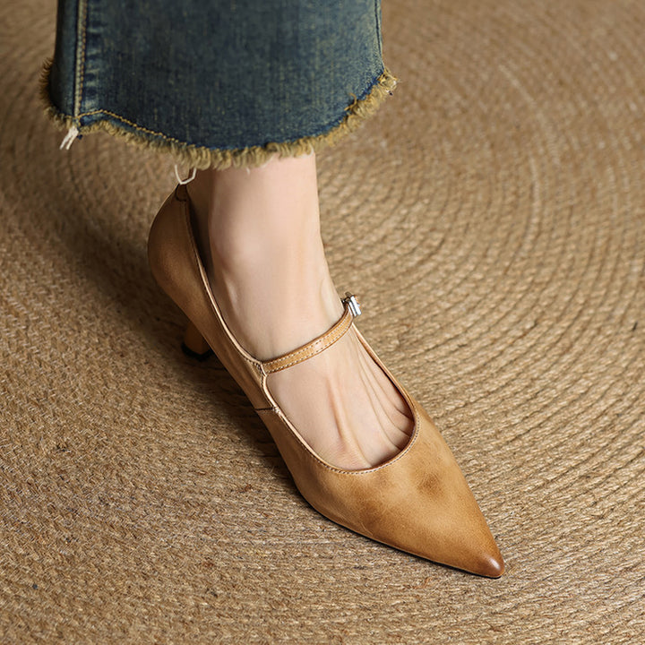 Eva Genuine Leather Heels