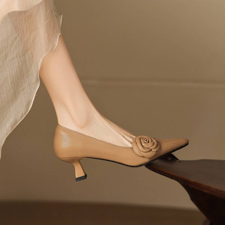 Arisa Genuine Leather Heels