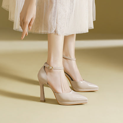 Evette Leather Heels