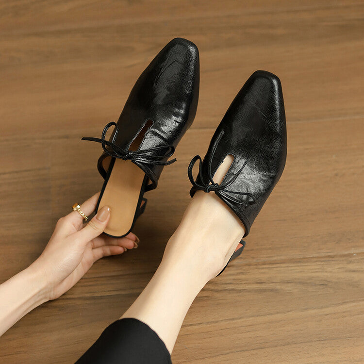 Vionetta Genuine Leather Mules