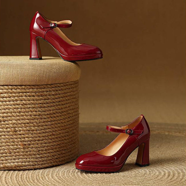Rosa Genuine Leather Heels