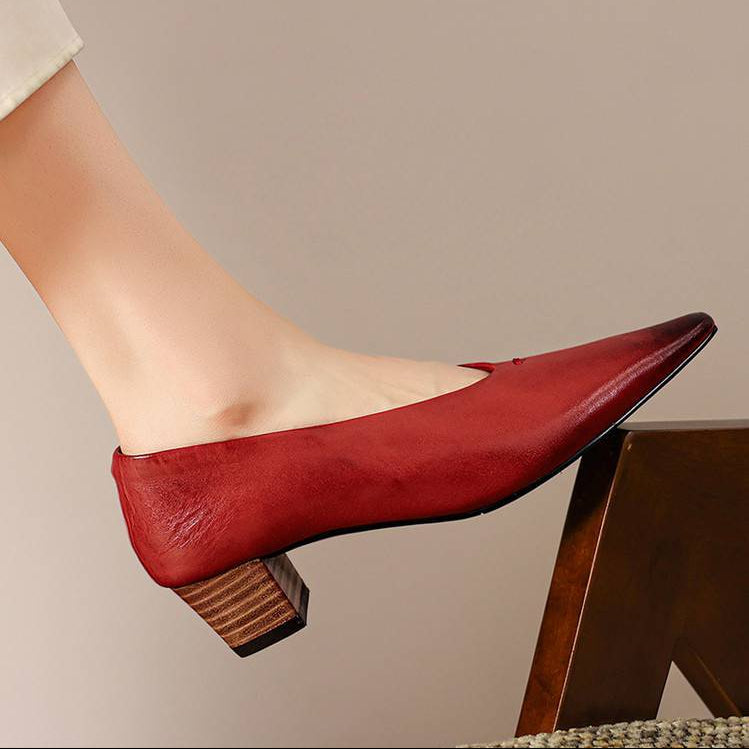 Marcella Genuine Leather Heels
