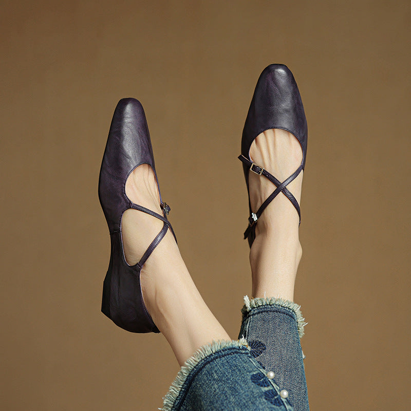 Odessa Genuine Leather Flats