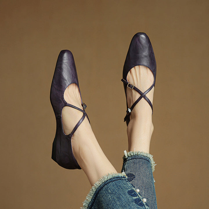 Odessa Genuine Leather Flats