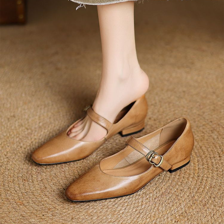 Lila Genuine Leather Flats