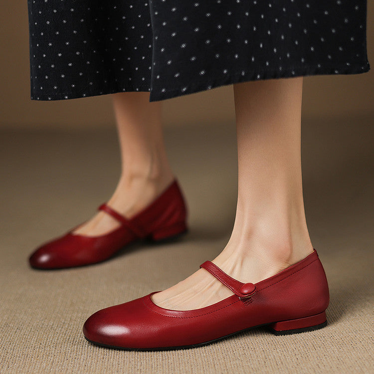 Renata Genuine Leather Flats