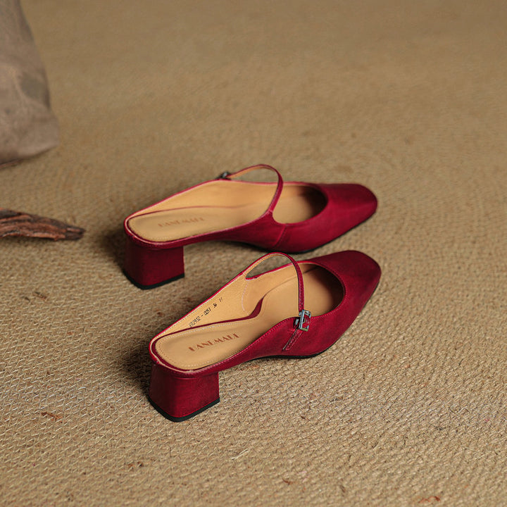 Rosaline Genuine Leather Mules