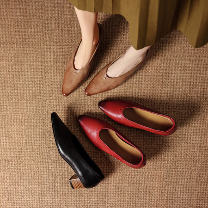 Marcella Genuine Leather Heels