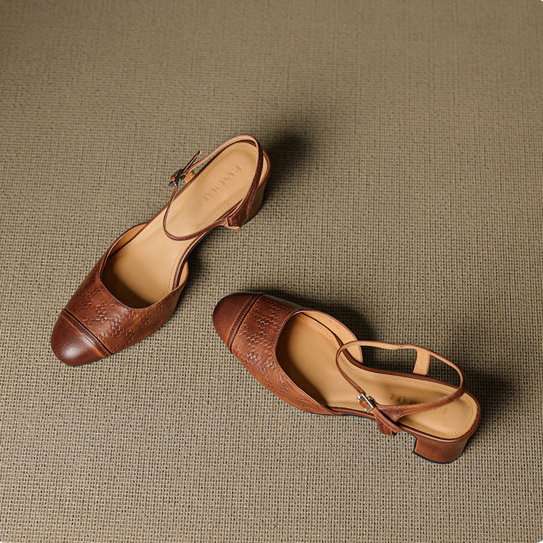 Savira Genuine Leather Heels