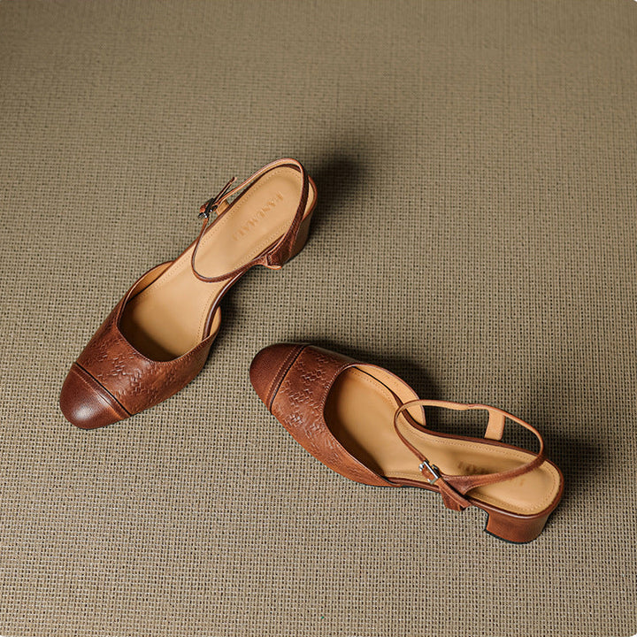 Savira Genuine Leather Heels