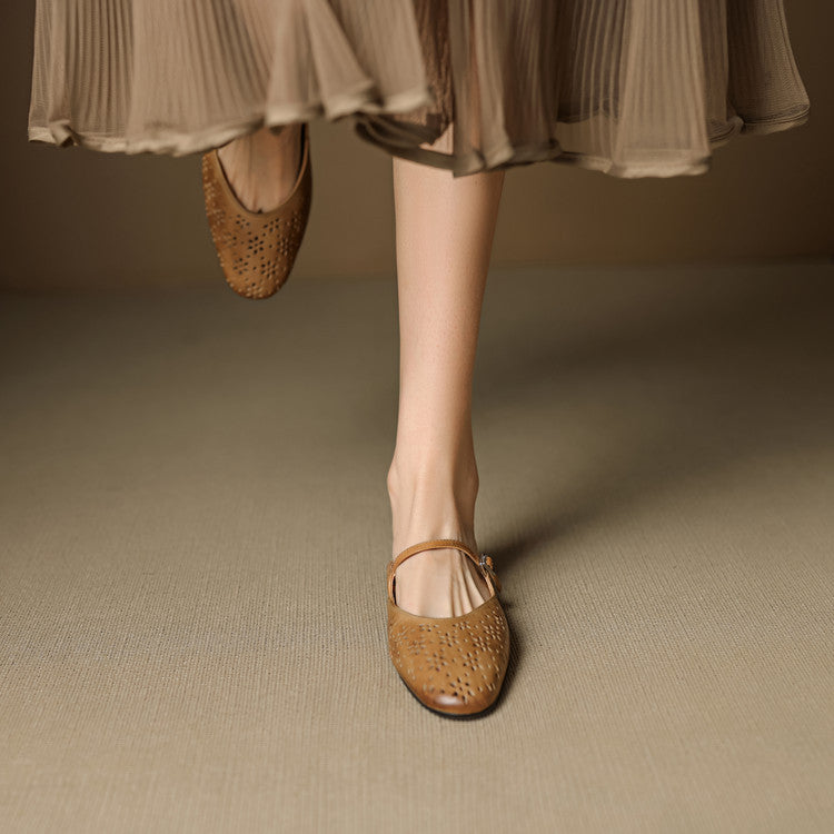 Alina Genuine Leather Mules