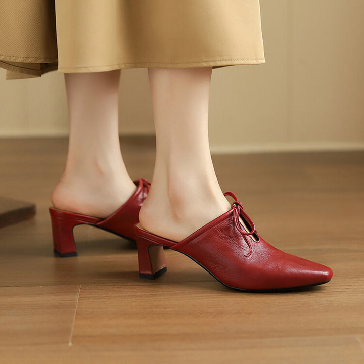 Vionetta Genuine Leather Mules