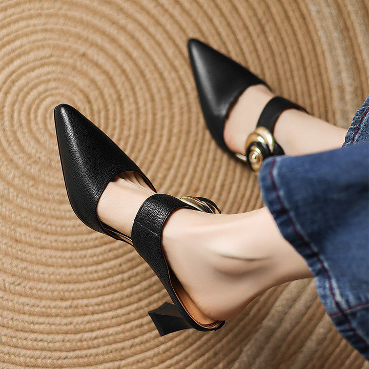 Amaria Genuine Leather Heels