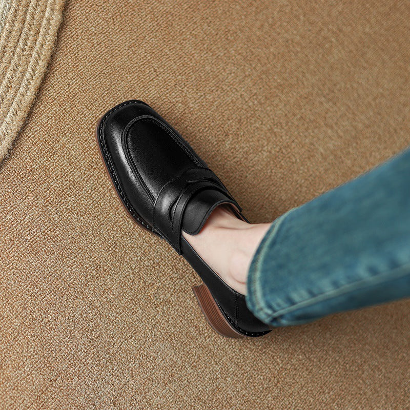 Ormont Genuine Leather Heeled loafers