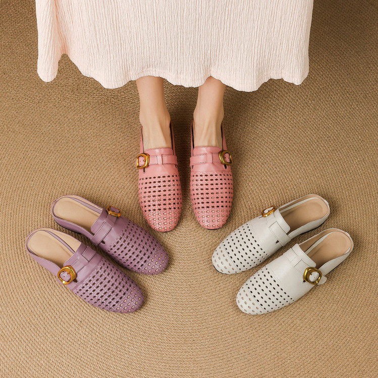 Marcella Genuine Leather Mules