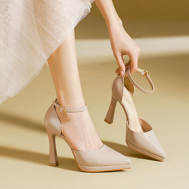 Evette Leather Heels