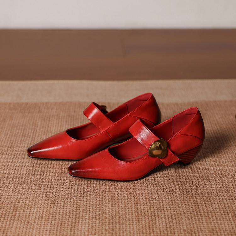 Alysa Genuine Leather Heels