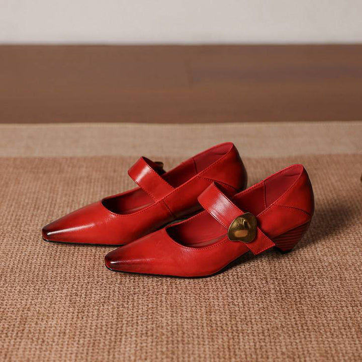 Alysa Genuine Leather Heels