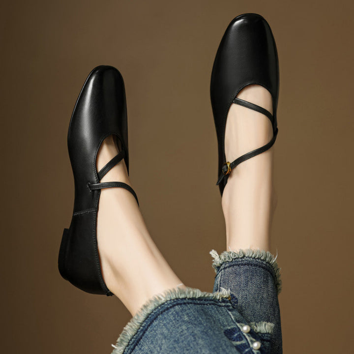 Valla Genuine Leather Flats