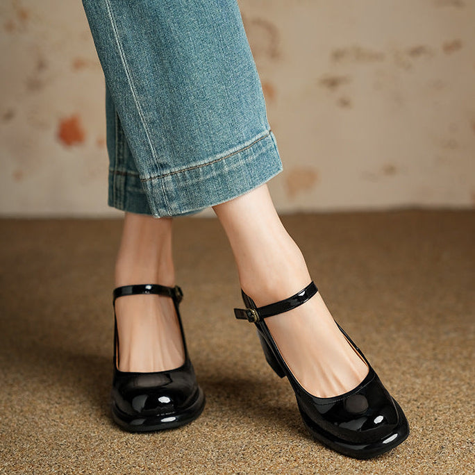 Casira Genuine Leather Heels