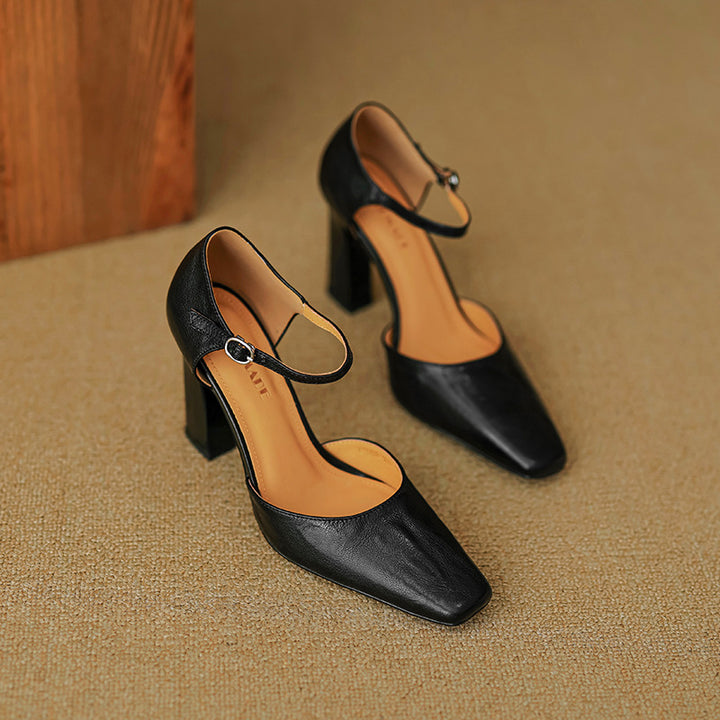 Velinia Genuine Leather Heels