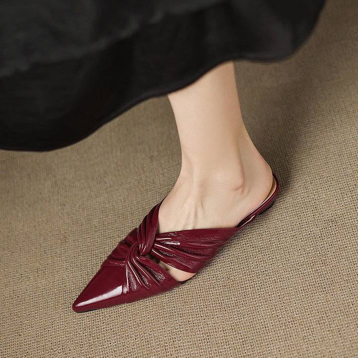 Elvara Genuine Leather Mules